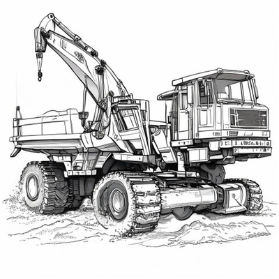 Construction Zone coloring page