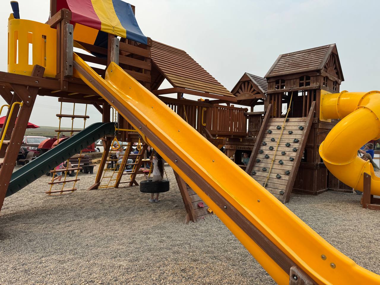 Large outdoor playground at Souto Farm Market
